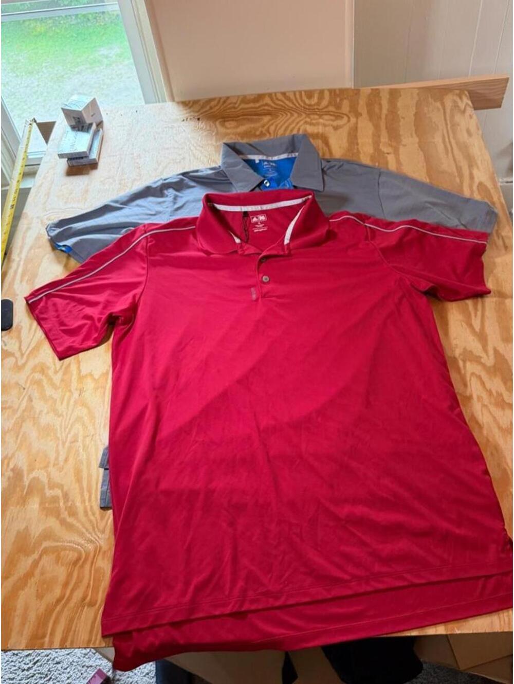 Adidas ClimaLite Golf polo shirts 2 piece bundle